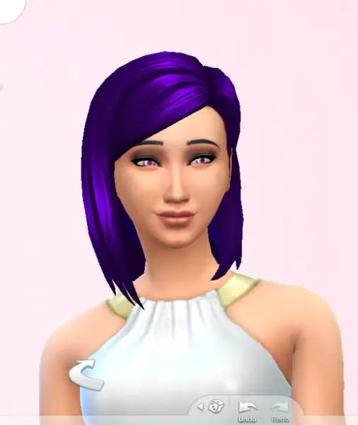 Stars Sugary Pixels: Purple Hair for Sims 4