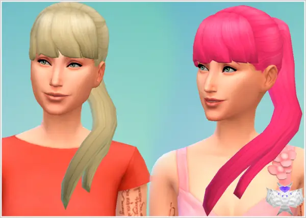 David Sims: Side Ponytails for Sims 4