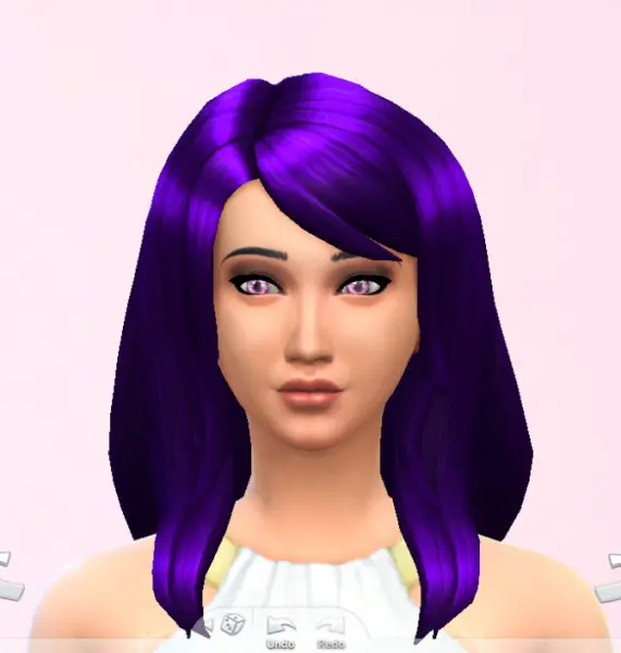 Stars Sugary Pixels: Purple Hair for Sims 4