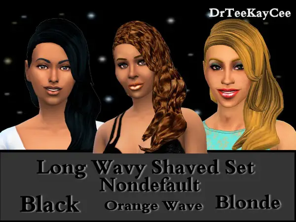 Sim Culture Nation: Long weavy shave set hairstyle for Sims 4