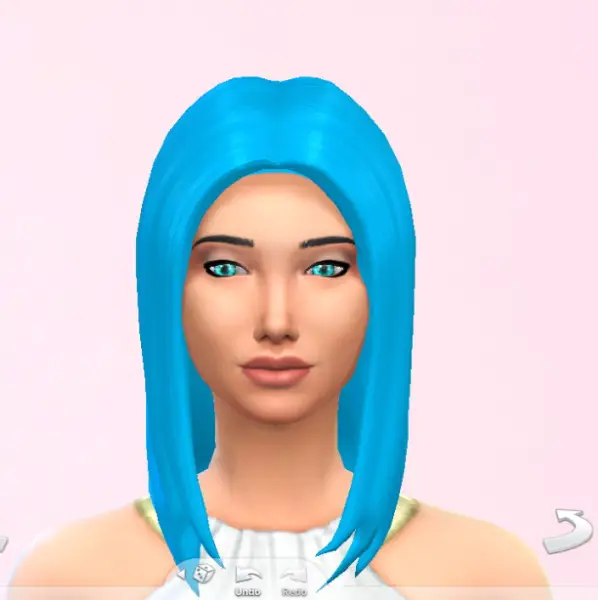 Stars Sugary Pixels: Sky blue hairstyle for Sims 4