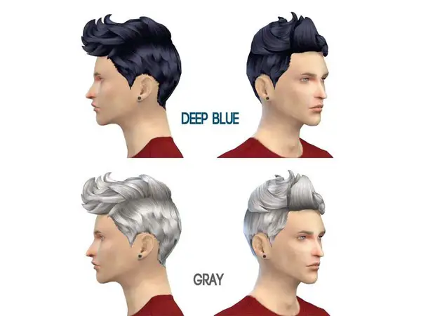 The Sims Resource: The plane head hairstyle by The 77 sims for Sims 4