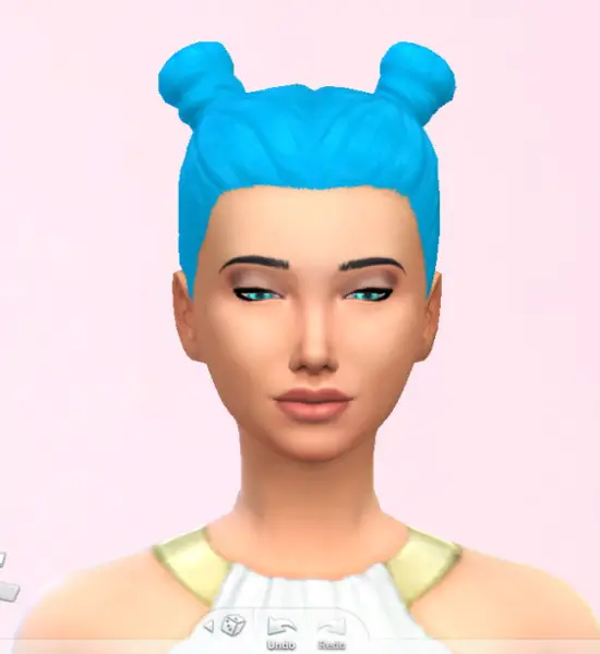 Stars Sugary Pixels: Sky blue hairstyle for Sims 4