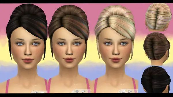 Simstemptation: Princess hairstyle recolor with pastel highlights for Sims 4