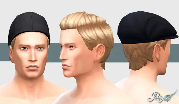Simsational designs: Sleek Pompadour Female to Male Hairstyle Converted and Edit for Sims 4