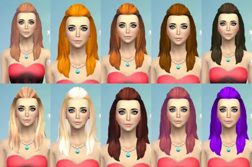 Darkiie Sims 4: 31 Hairstyle recolors for Sims 4