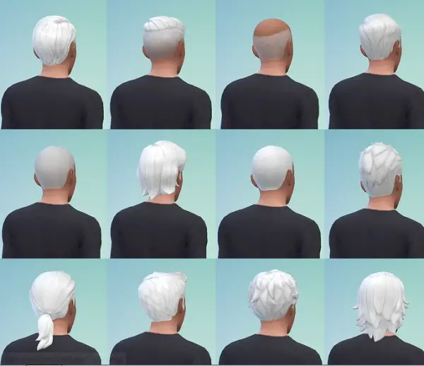 Simmiane: True White Hairstyle for Sims 4