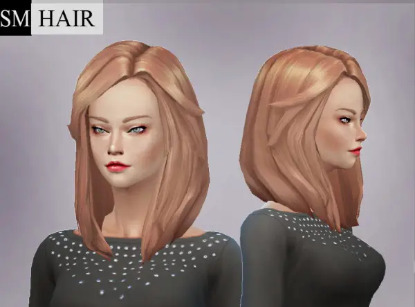 Simmaniacos: Hair MedWavySwepSoft   edit mesh and new 8 textures for Sims 4