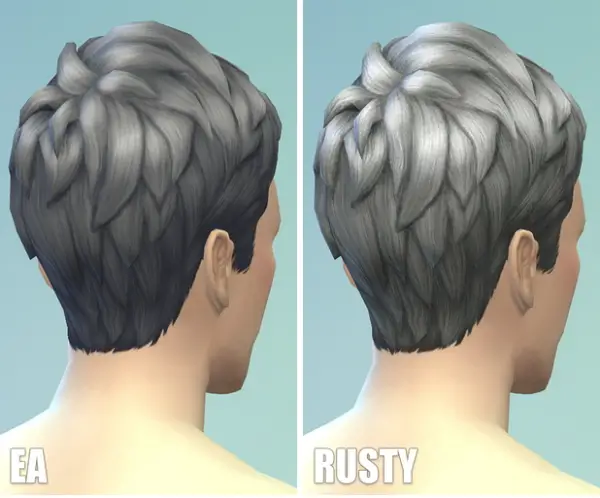    select a Website   : Short neat hairstyle gray for Sims 4