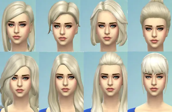 Mod The Sims: Targaryen Blonde Hairstyles by kellyhb5 for Sims 4