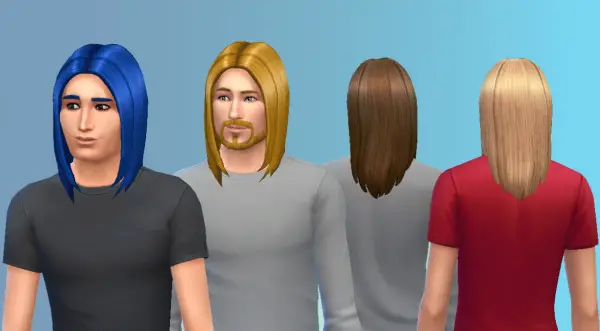 Mod The Sims: Straight Hairstyle by Kiara24 for Sims 4