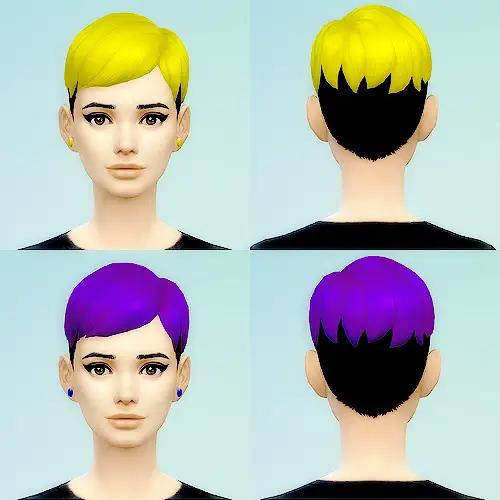 Sims 4 Hairs ~ Pink Plumbob: Funky hairstyle