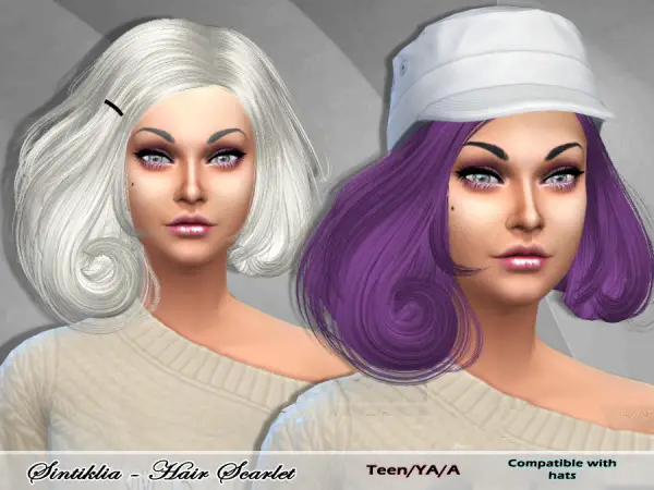 Sintiklia Sims: Scarlet conversion hairstyle from Sims 3 to Sims 4 for Sims 4