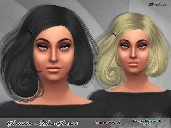 Sintiklia Sims: Scarlet conversion hairstyle from Sims 3 to Sims 4 for Sims 4