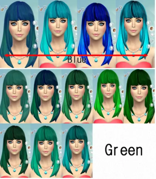 Darkiie Sims 4: 35 Hairstyle Recolors for Sims 4