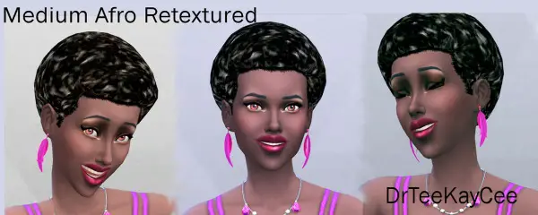 Sim Culture Nation: Meium afro hairstyle for Sims 4