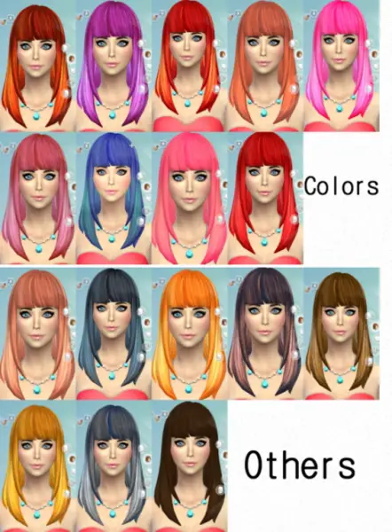 Darkiie Sims 4: 35 Hairstyle Recolors for Sims 4