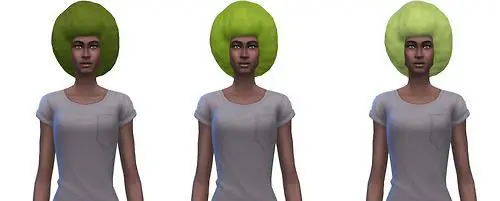 Busted Pixels: Medium textured curls hairstyle unnatural colors for Sims 4