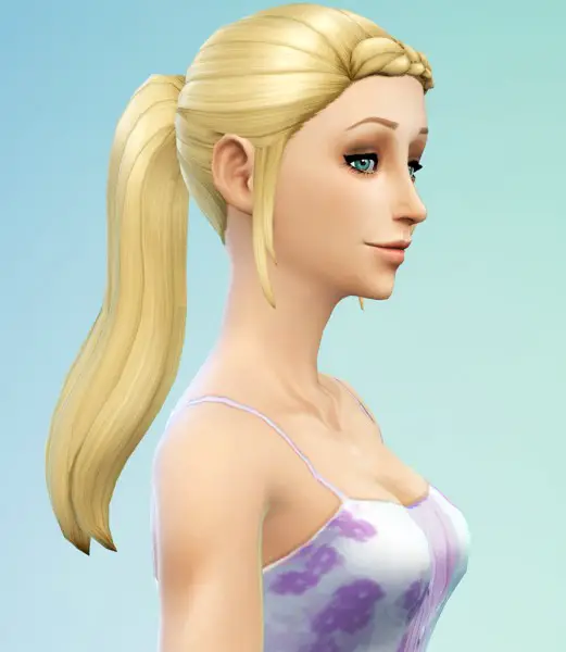 SimsSticle: Braid Ponytail retextured for Sims 4