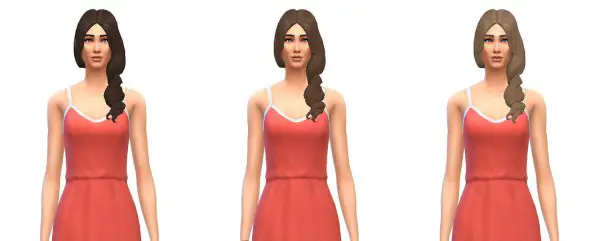 Busted Pixels: Curl side hairstyle recolor for Sims 4