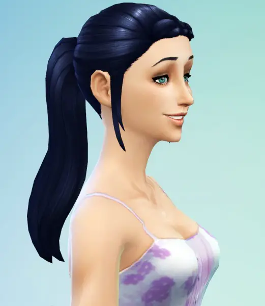 SimsSticle: Braid Ponytail retextured for Sims 4