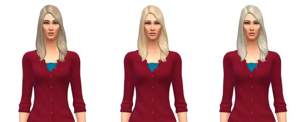 Busted Pixels: Long Wavy Subtle Part hairstyle for Sims 4