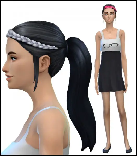 Simista: Braided Ponytail Edit Simsticle Recolours for Sims 4