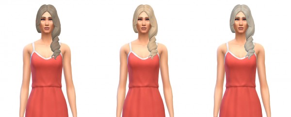 Busted Pixels: Curl side hairstyle recolor for Sims 4