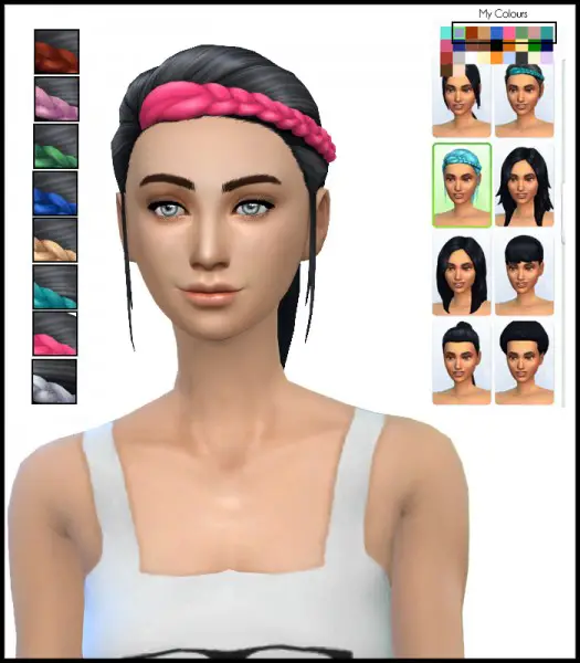 Simista: Braided Ponytail Edit Simsticle Recolours for Sims 4
