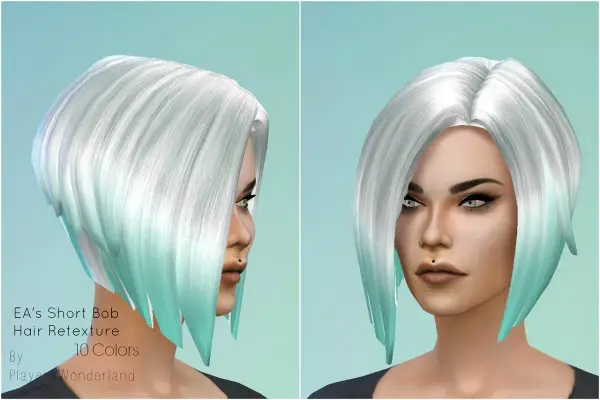 Welcome To The Jungle: Short Bob Hairstyle Retextured for Sims 4