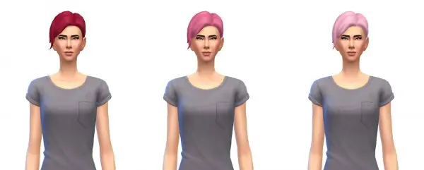 Busted Pixels: Updo bun unnatural colors for Sims 4