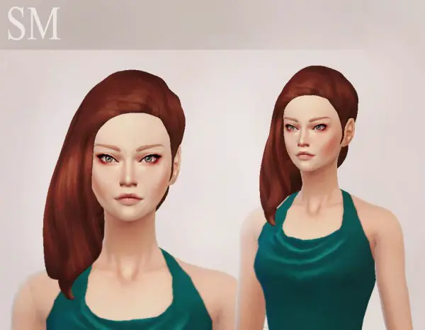 Simmaniacos: Pénelope Hairstyle   new mesh for Sims 4
