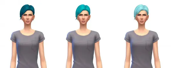 Busted Pixels: Updo bun unnatural colors for Sims 4