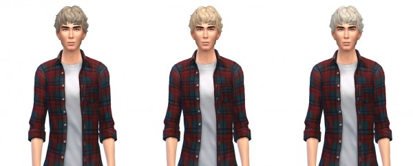 Busted Pixels: Medium curly hairstyle for Sims 4