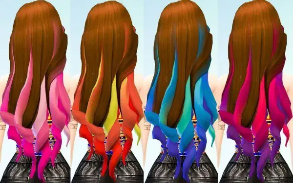 Ohmyglobsims: Hair Chalked Ombre’s Brunette Base for Sims 4