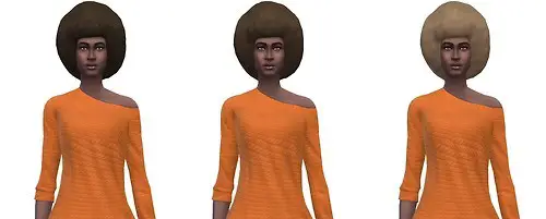 Busted Pixels: Medium textured curls hairstyle for Sims 4
