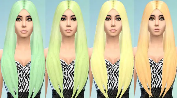 Ohmyglobsims: Pastel Hair Recolors   David Sims Long Classic hairstyle for Sims 4