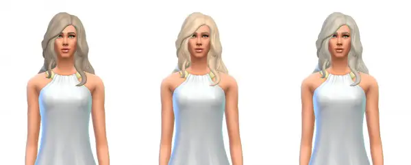 Busted Pixels: Long way over sholder hairstyle for Sims 4