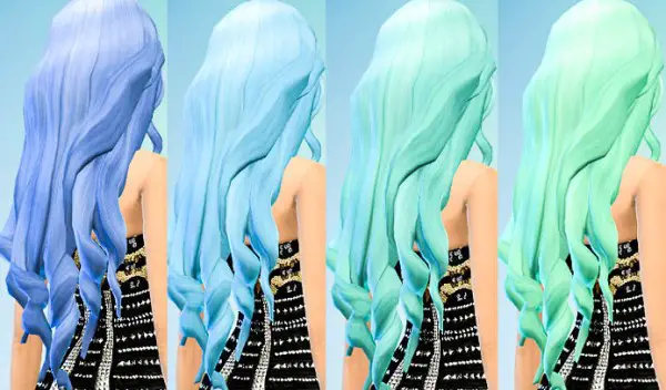 Ohmyglobsims: Pastel Hair Recolors   David Sims long wavy hairstyle retextured for Sims 4