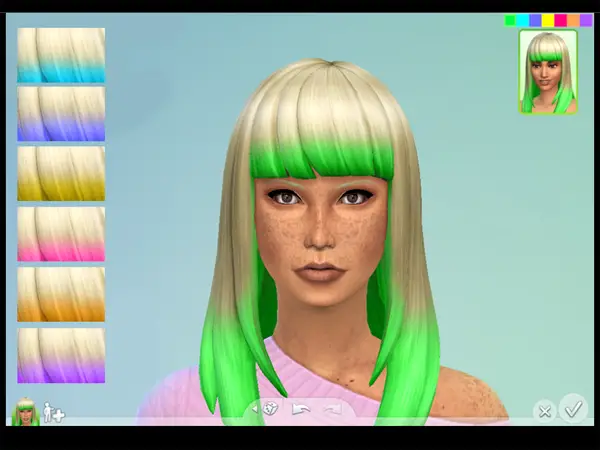 The Sims Resource: Neon Nights hairstyle by drea1219 for Sims 4