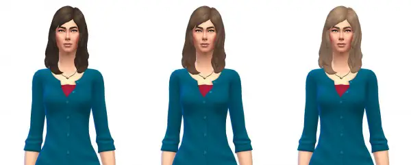 Busted Pixels: Medium wavy bangs hairstyle for Sims 4