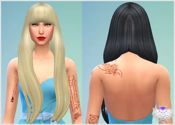 David Sims: Barbie Hairstyle Variation for Sims 4