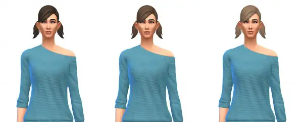 Busted Pixels: Pigtails hairstyles recolors for Sims 4