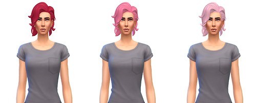 Busted Pixels: Bombshell hairstyle unnatural colors for Sims 4