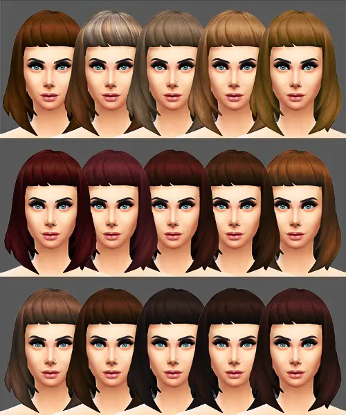 Sqquaresims: Natural colours hairstyle for Sims 4