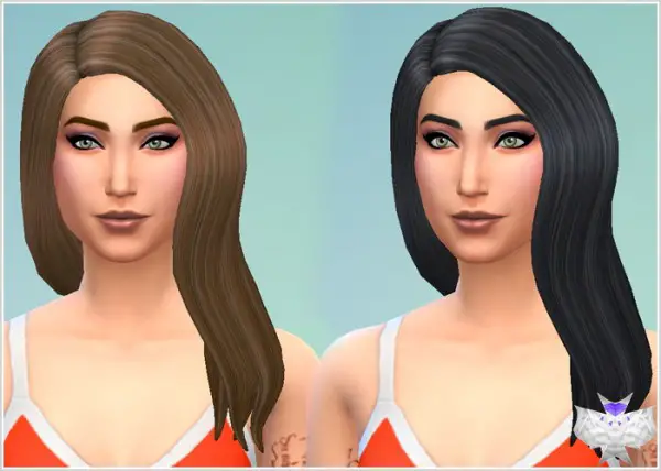 David Sims: Side hairstyle for Sims 4