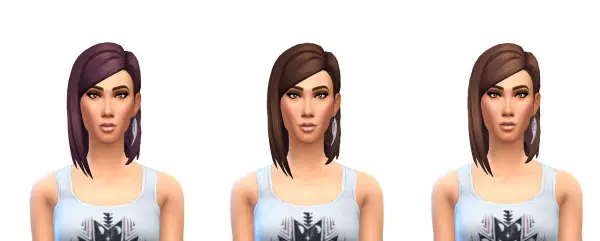 Busted Pixels: Default Natural Colors 12 more colors hairstyle for Sims 4
