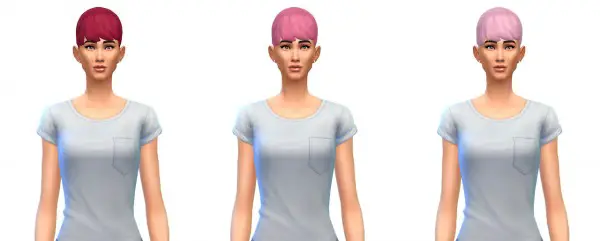 Busted Pixels: Ponytail bangs unnatural colors for Sims 4