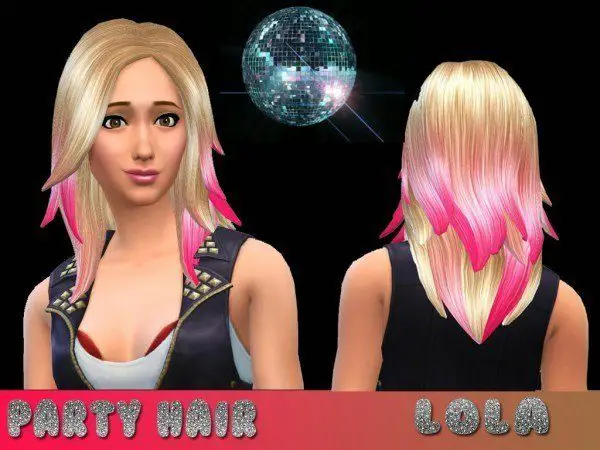Sims and Just Stuff: Party Hairstyle by Lola for Sims 4