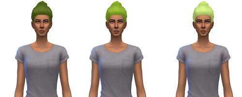 Busted Pixels: Granny bun hairstyle unnatural colors for Sims 4